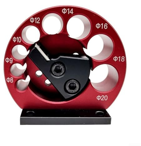 Aetluxery Tasselli per fresa con 8 fori regolabili da 8-20 mm, 5 fori da 25-40 mm, in lega di alluminio anodizzato, per lavori di falegnameria e fresatura in legno (8 fori da 8-20 mm)