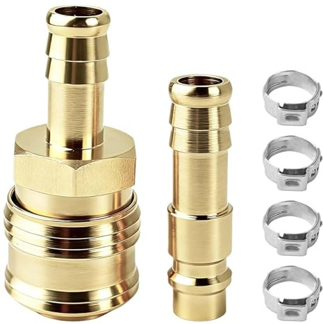 6 pièces Raccords pour compresseur d'air, 10 mm, Raccord rapide pour air comprimé, Raccords pour compresseur, Raccord rapide pour gaz, raccords pneumatiques pour connexion rapide de tuyaux d'air.