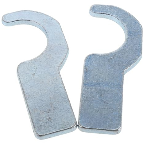 SHINEOFI 2 Pezzi Gancio per Pedana di Ponteggio in Acciaio Argento Resistente All'usura Chiusura di Sicurezza per Costruzione e Allestimento Palchi