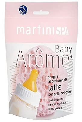 MartiniSPA Arome Baby - Spugna morbida profumata per neonati, Colori assortiti, 1 pezzo