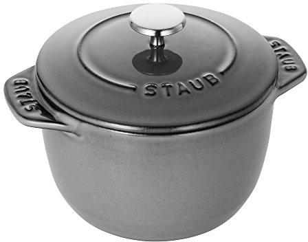 Staub Cast Iron 0.75-qt Petite French Oven - Graphite Grey, Made in France