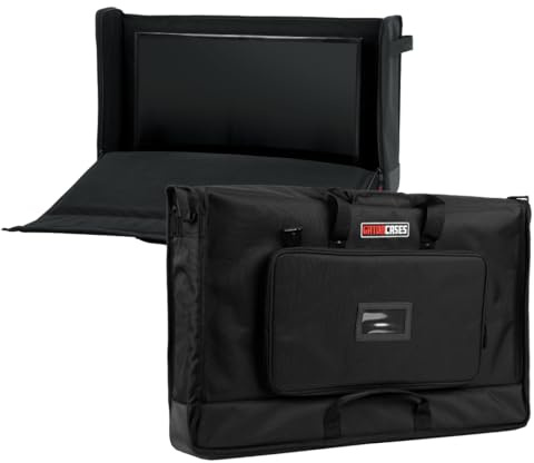 Gator Cases Padded Nylon Dual Carry Tote Bag for Transporting (2) LCD Screens, Monitors and TVs Between 40 - 45, (G-LCD-TOTE-LGX2)