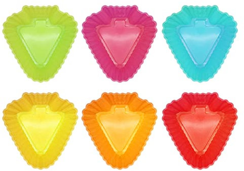 6X Random Tree Silicone Muffin Cases for Air Fryer Reusable Cupcake Moulds Baking Tools Non Stick BPA Free Dishwasher Safe Oven Microwave Safe Accessories Multicolour