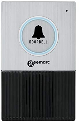 Geemarc DOORBELL 595 U.L.E.- Doorbell for Pairing with Amplidect 595U.L.E. and Ringer 595 U.L.E.- Intercom Function- Waterproof Transmitter- Black/Grey Colour