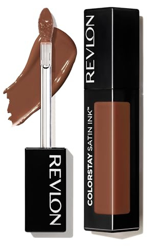 Revlon ColorStay Satin-Tinte flüssiger Lippenstift, Longwear satte Lippenfarben, formuliert mit schwarzem Johannisbeer-Samenöl, 003 in so tief.