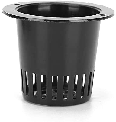 Jenngaoo 50Pcs Vaso per Coltura idroponica, Vaso a Rete con Intaglio Cesto Sistema idroponico Vaso per Piante Senza Suolo Pianta da Giardino Coltiva Semi di ortaggi Germogliare Vivaio Vasi(Nero)