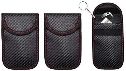 Faraday-Tasche, Diebstahlschutz, Faraday-Tasche für Autoschlüssel, RFID-Signalblockierung, Diebstahlschutz, Hacking-Schutztasche für schlüsselloses Auto, 3 Stück