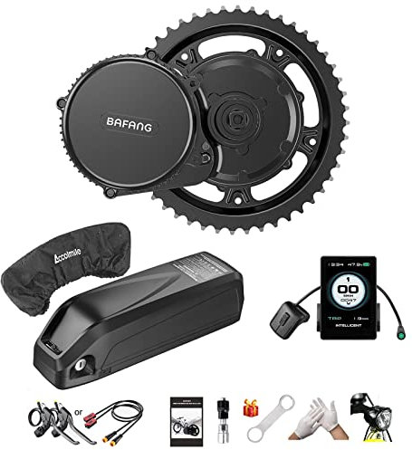 BAFANG Kit de conversion de vélo électrique Mid Drive 750 W 48 V pour VTT, vélo de route, vélo de trajet, moteur intermédiaire BBS02B pour femmes, hommes et adultes, BB100 mm