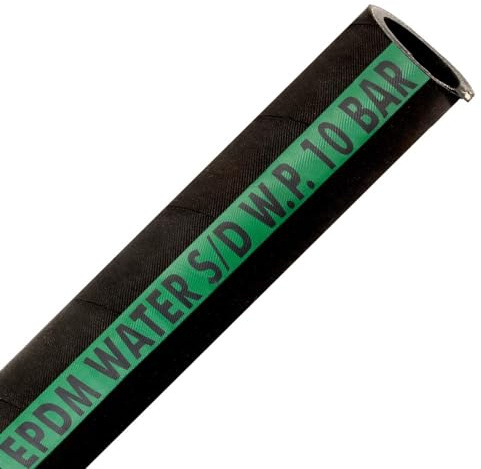 EPDM Saugschlauch, Druckschlauch Innen-Ø 32mm (1 1/4 Zoll) Länge Meterware - robust, knickstabil & abriebfest, Schlauch für z.B. Wasser, Heißwasser, Abwasser, Gülle, Fäkalien