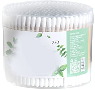 Beatifufu 230stücke Bambus Wattestäbchen Mit Baumwollspitze Doppelkopf Für Make-up-entfernung Und Körperreinigung Robuste Holzstangen in Tragbarer Verpackung