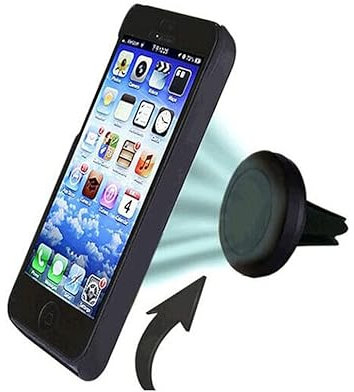 K-S-Trade Support Voiture pour Motorola Moto G Play (2024) Compatible avec Motorola Moto G Play (2024) Détenteur Universal Smartphone Holder Support De Téléphone Grille De Ventilation Voiture