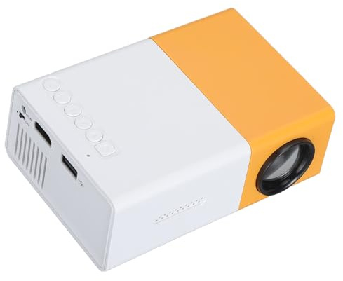 LED Portátil, Miniproyector Full HD 1080P con Altavoz HiFi, para Cine en Casa, Patio Exterior, Camping, Viajes (Enchufe Europeo 100-240 V)