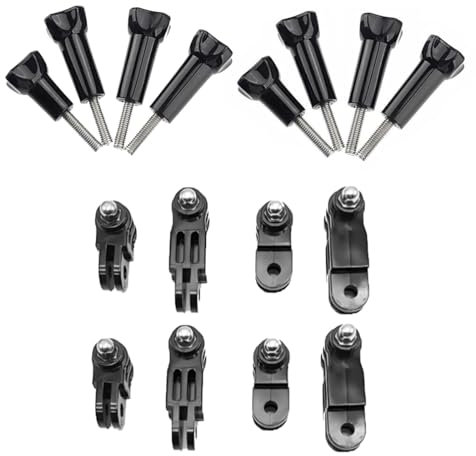 GXGM 16 Pièces Caméra Sport Adaptateur de Montage, accessoires go pro, Perche Support Go Pro Casque Moto, Accessoire Fixation Go Pro, Bras Vis Pince Go Pro