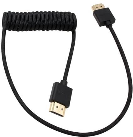 HangTon HDMI 8K 4K60p Kabel für ATOMOS Ninja V Ultra Indie 5 GODOX Sony A7IV FX3 Z280 Canon C300/500 Lumix S5M2 GH7 Kamera Feelworld F5Pro Cut6 Portkeys LH5PII, Typ A HDMI 2.1 Geflochtene Spule 50cm