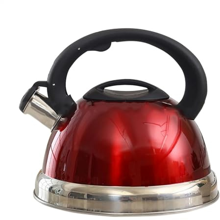 Bollitore da tè - Bollitore da tè con fischietto, bollitore per il latte con manico per il tè, bollitore a fischietto in acciaio inossidabile da 3 l, bollitore da tè multiuso, bollitore da tè