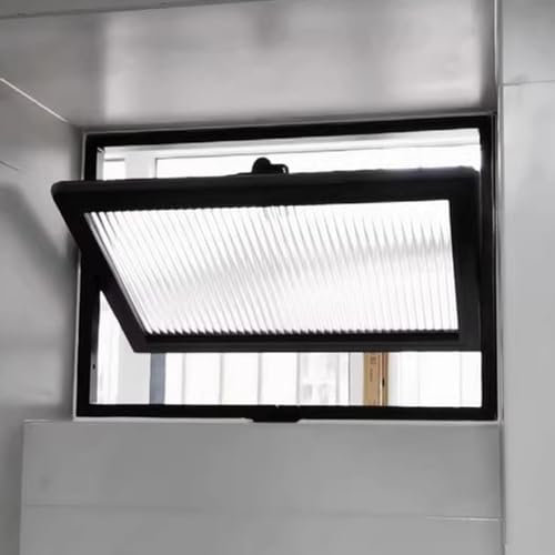 Finestre scorrevoli Rotazione a 360° Finestra di Poppa del Capannone, Chiusura a Chiave in Alluminio Finestre di Ventilazione per Ufficio/Albergo/Studio/Bagno/Lavanderia, Personalizzabile(WxH 23x18in/