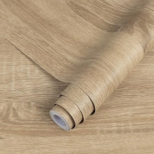 Decoroom Möbelfolie Selbstklebende Holzoptik 60x500cm Braun Matt | Klebefolie Möbel Wasserdicht Dekoration Folie für Möbel Wand,Küche Arbeitsplatte,Küchenschrank, Tische, Regale