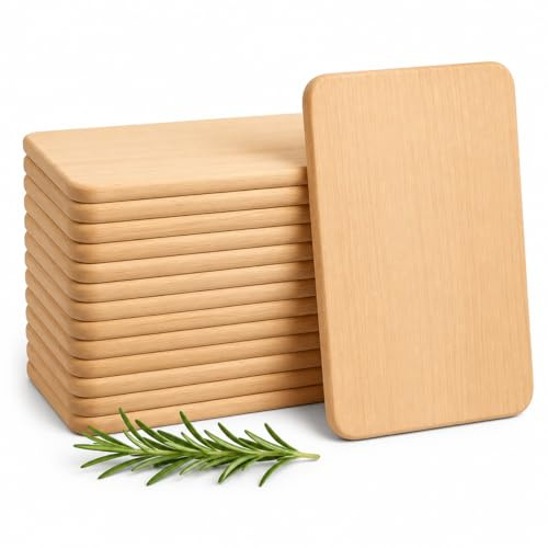 DwieDeko® - 20er Set Frühstücksbrettchen aus Holz - Brettchen - Holzbrettchen zum gravieren - Holzbretter zum basteln - Jausenbrett Holz - Brotzeitbrett - Vesperbrett - Frühstücksbretter