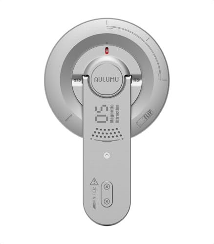 Aulumu G05 Air Soporte Magnético para Móvil MagSafe con Agarre y Stand | Ángulo de Rotación Ajustable | Aleación de Aluminio Ultraligera & Ultrafina | con Abrecajas - Plata
