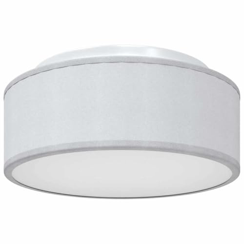 vidaXL Lampada da soffitto Grigio 30 x 30 x 13,5 cm Tessuto