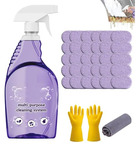 Dr Clean Spray nettoyant pour fours, nettoyant pour four Drclean avec tablettes de nettoyage concentrées, sprays de nettoyage pour enlever instantanément les taches, sprays nettoyants tout usage pour