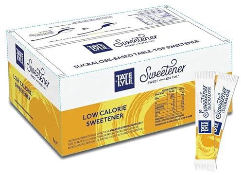 Tate & Lyle Sucralose Sweetener Sticks – 1000 Pack, Low Calorie, Sugar Alternative - Individually Wrapped Portions for Tea, Coffee & Hot Drinks