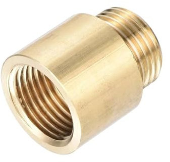 2 Pack Shower Head Extension Arm, 25mmBrass Pipe Fitting G1/2 Male to Female Thread Plumbing Extension Coupler for Bathroom Shower Faucet