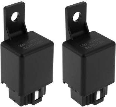 OTOTEC 2Pcs 4Pin Auto Starter Bar Nebel Fahr Licht Lampe Relais 12V 30A für Auto Lichter Klimaanlage 4,1x2,1x2,3 cm