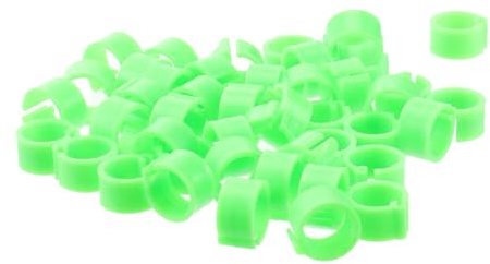 SEWACC 100 Pcs Pigeon Foot Rings Clip-on Plastic Leg Bands Portable Sturdy Pigeons Ring Bands for Breeding and Poultry Operations Management
