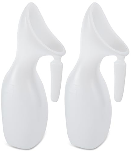 TJHDSF Urinflasche für Männer Frauen Unisex Urinflasche Tragbare Urinal Notfall Urinflasche Wiederverwendbare Mobile Toilette Kunststoff Urinflaschen mit Deckel für Reisen Camping Unterwegs