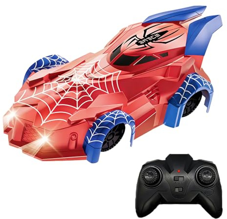 duoleey Ferngesteuertes Auto Wandkletter für Kinder,RC Auto mit Lichtern, Spielzeug Auto fährt auf Wand Decke Glas, RC Auto Geschenk für Jungen Mädchen 6-12 Jahre