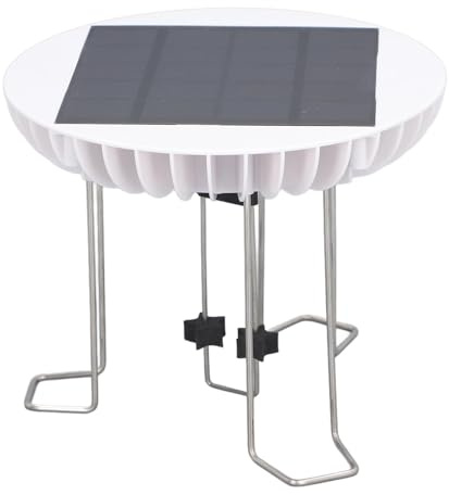 Aramox Agitateur d'eau Solaire en Acier ABS 5 V 2 W avec Action d'ondulation Silencieuse et Batterie 1500 MAh pour Bain 'Oiseaux, Décoration 'étang de Jardin