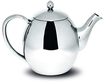 Sabichi Double Wall Stainless Steel Teapot, Silver, 1200 ml