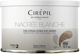 Cirepil - Nacrée Blanche - 400g / 14.11 oz Soft Wax Tin - Creamy Strip Wax for Sensitive & Dry Skin - Gentle Pearl White Formula - Soothing Professional Body Depilatory Refill