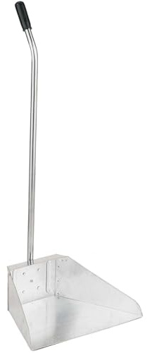 Apex Recogedor de Mango Largo Chapado en Zinc, Metal, Plateado, 30 x 30 x 30 cm