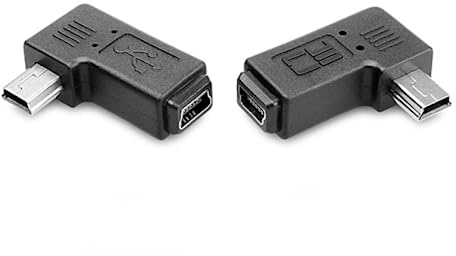 chenyang 2um 90 Grad nach links und rechts abgewinkelte Mini-USB-Stecker, 5-poliger Stecker-zu-Buchse-Verlängerungsadapter von CY