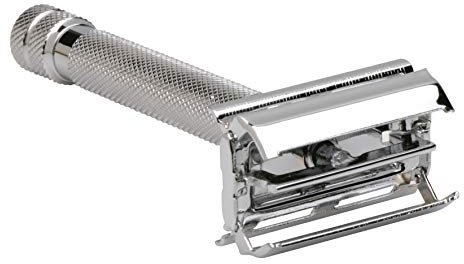 Becker Manicure Shaving Shop Rasierer Zweischneidiger Rasierer, silber matt 1 Stk.