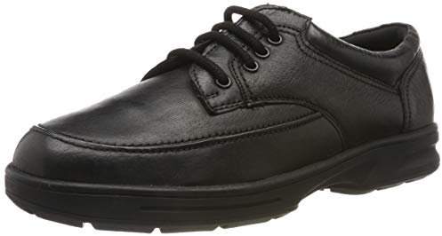 Mens Real Leather Lightweight Wide Fit Soft Comfort Shoes Black Or Brown By Dr Keller (Size 9, Black)
