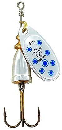 MAPSO - 5 Cucharillas de Pesca VLASON-2 PA 6 GMS.