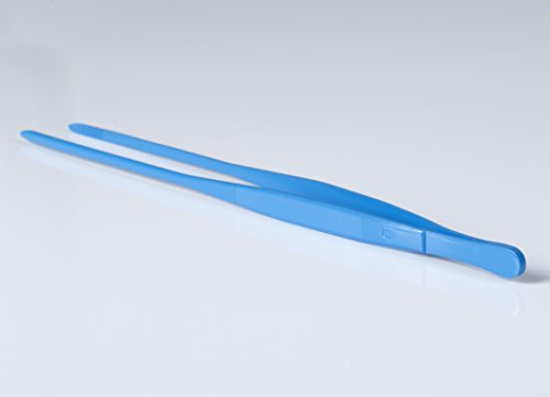 Grill tweezers, cooking tweezers, reversible tweezers, stainless steel (non-stick coated), premium quality, 30 cm, made in Solingen. Blau (antihaftbeschichtet)