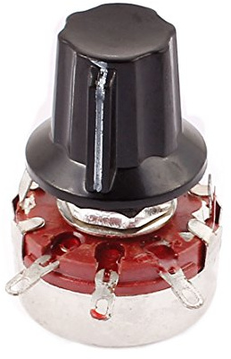sourcing map Potentiomètre rotatif WTH118 bobinées 15K OHMS Résistance réglable avec Cap