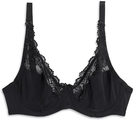 Cotonella, Soutien-Gorge Aurora en Dentelle Extensible et Microfibre Douce - Soutien-Gorge avec Armatures et Bonnets doublés en 100% Coton - Art.CD055
