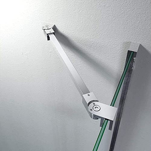 60 cm Edelstahl rahmenlose Dusche Tür Feste seitenwandplatte wall-to-glass Unterstützung Bar für 6mm 8mm 10mm Dick Glas von m-home