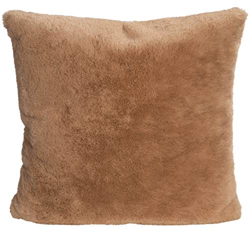 Winterhome Fellkissen Guanaco Camel Dekokissen Kunstfell Fellimitat Kamel Tier, Größe:60 x 60 cm