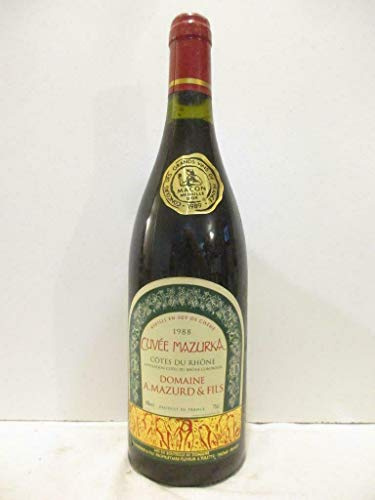 côtes du rhône domaine mazurd mazurka fût de chêne rouge 1988 - rhône