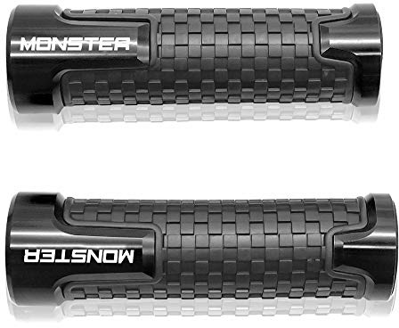 22mm 7/8'' Motorrad Lenkergriffe Griff Griffgummis Für Monster 400 620 695 696 796 797 821 Stealth 1100 1200 1200S Schwarz