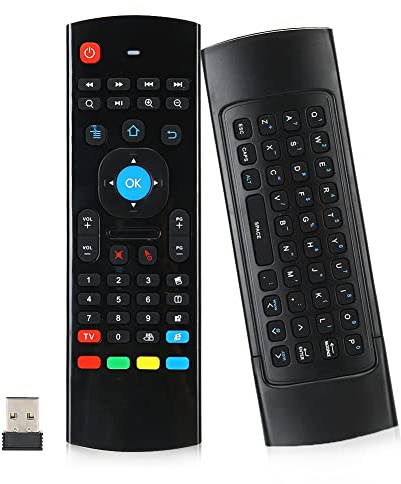 Elprico Fernbedienung, Wireless Remote Mouse MX3 2.4G Wireless Air Fly Mouse Bewegungserkennungs-Infrarot-Fernbedienung für TV-PC