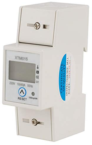 BWLZSP compteur electrique monophasé, compteur KWH 220V 10 (40) Un fil électrique de rail DIN 1 Phase 2 numérique 2p sous compteur electrique