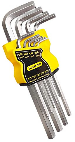 Llaves Allen Kit Llaves Largas Hexagonales Resistentes de 1.5 a 10 mm Juego Llaves Allen de Acero Set de 9 Piezas con Soporte para Llevar Cómodamente.