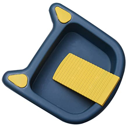 Blau Babywaschbecken aus Kunststoff, mit Katzenohren, Einschulung Feier | Pp, Integriertes Waschbrett, Ausziehbares Design, Einteiler, für Kindergesicht und Füße Zufällige Farbe
